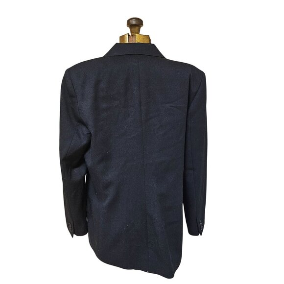 Pendleton Womens Black Blazer Size 12 Virgin Wool Single Button Closure USA - Picture 4 of 9